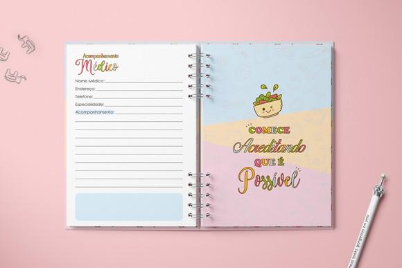Miolo Digital Planner Fitness (Não é envio por Correio)
