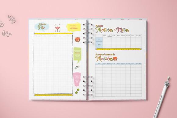Miolo Digital Planner Fitness (Não é envio por Correio)
