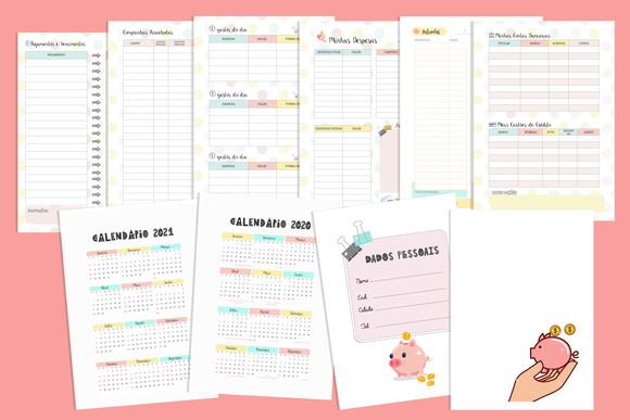 Miolo Planner Financeiro Permanente (calendário Atualizado)