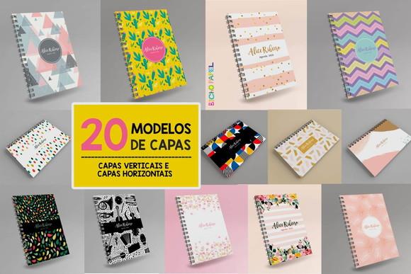 Pacote 40 Arquivos de Capas para Encadernação