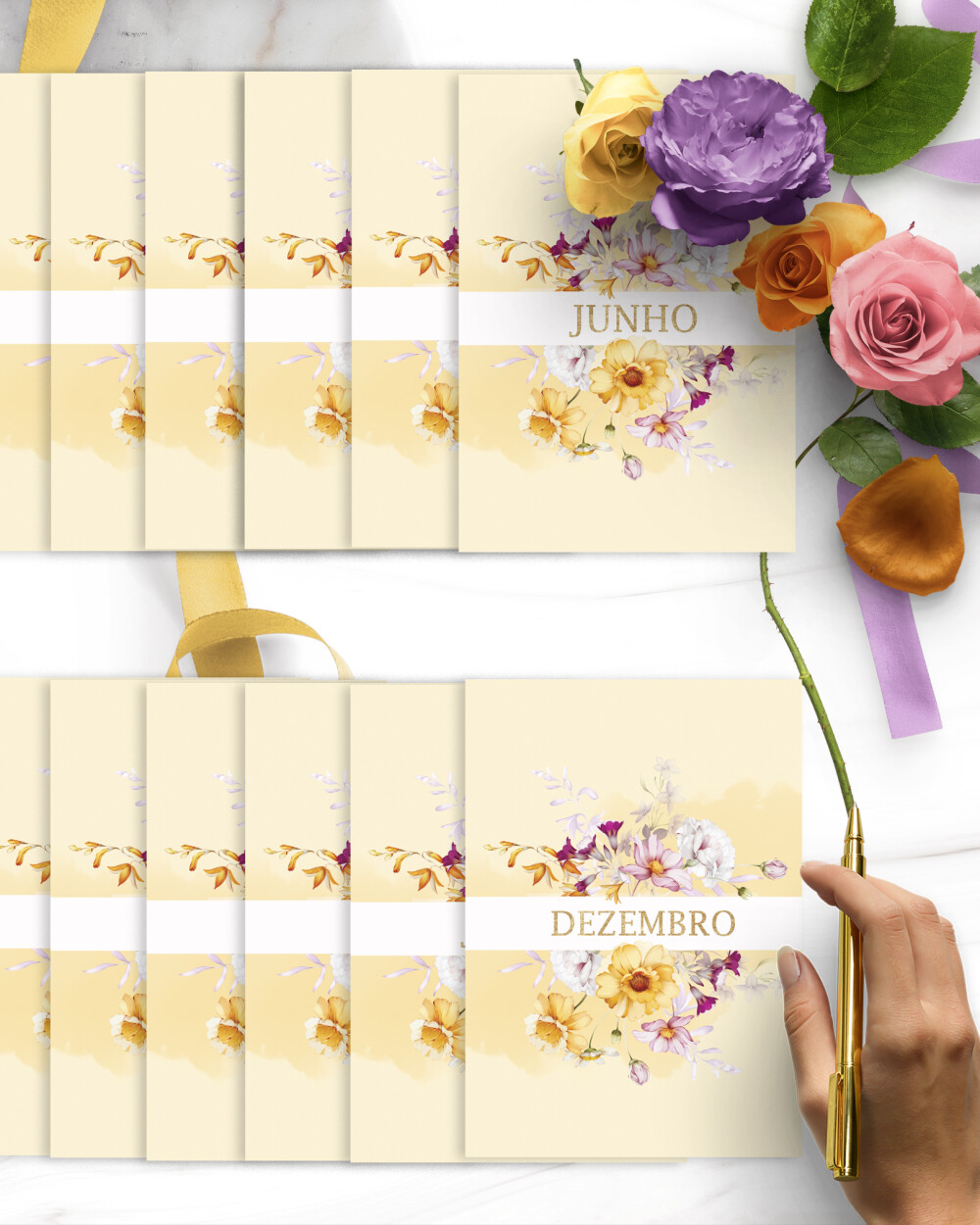 Arquivo Agenda Permanente 1 Dia Por Página Floral Encanto