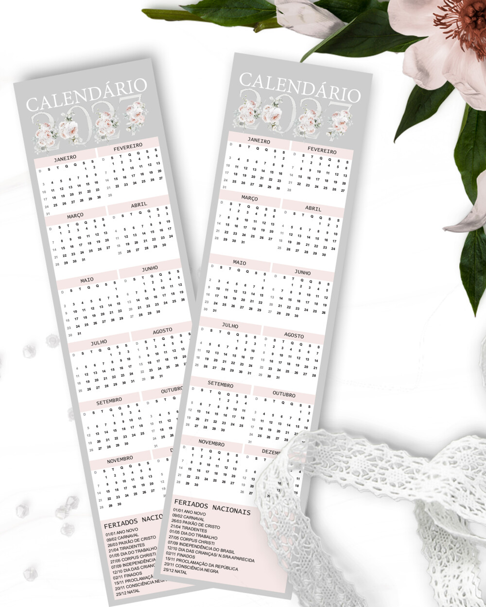 Arquivo Kit Calendários: A5, A6 e Marca Página Believe 2027