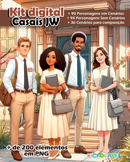 Kit Digital Ilustrações de Casais Jw