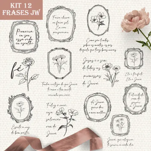Kit Digital Lettering Pioneira Testemunha de Jeová