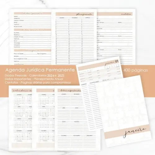 Agenda Jurídica Permanente Advogado - Arquivo Digital