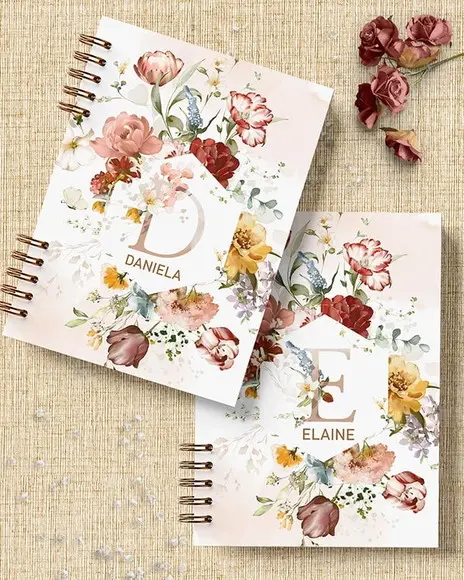 Arquivo 26 Capas Alfabeto A-z e Miolo Pautado Coleção Garden