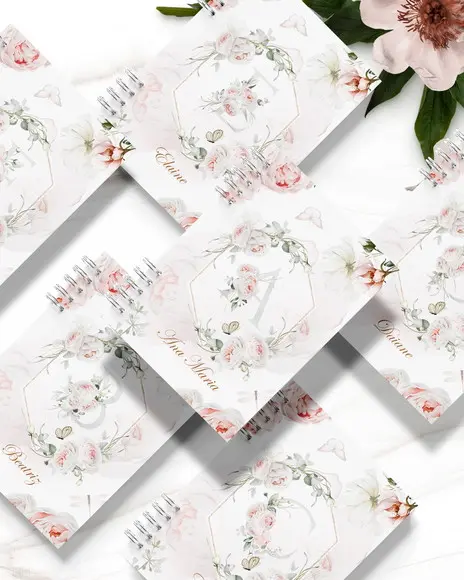 Arquivo 26 Capas Alfabeto e Miolo Pautado Floral Believe