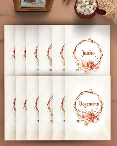 Arquivo Agenda 2026 1 Dia Por Página Coleção Floral Boho