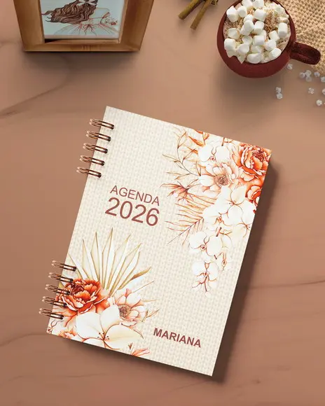 Arquivo Agenda 2026 1 Dia Por Página Coleção Floral Boho