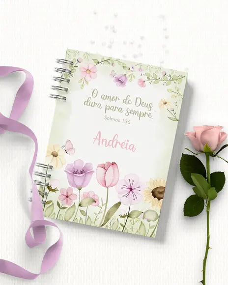 Arquivo Agenda 2026 1 Dia Por Página com Versículos Floral