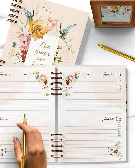 Arquivo Agenda Coleção Garden 2 Dias Por Página Permanente