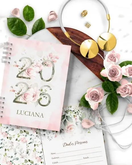 Arquivo Agenda Floral 2026 2 Dias Por Página (não É Correio)