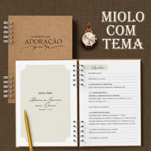 Arquivo Caderno Congresso 2025 Adoração Pura com Tema Mascul
