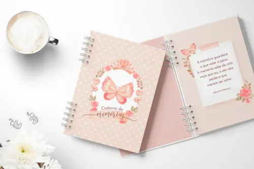 Arquivo Caderno de Memórias Diário Borboletas