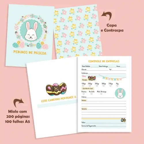 Arquivo Caderno de Pedidos de Páscoa - Nâo É Por Correio