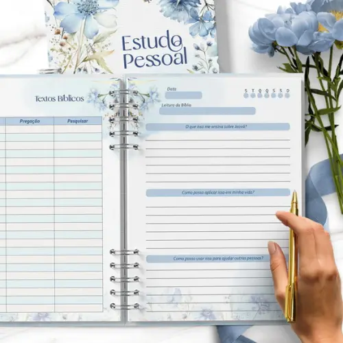 Arquivo Caderno Estudo Pessoal Feminino Jw Coleção Blue