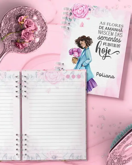 Arquivo Caderno Feminino Capas Miolo Floral