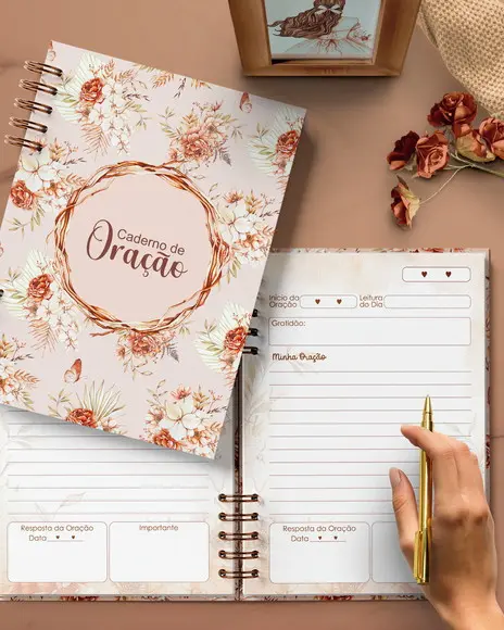 Arquivo Caderno Oração Floral Boho