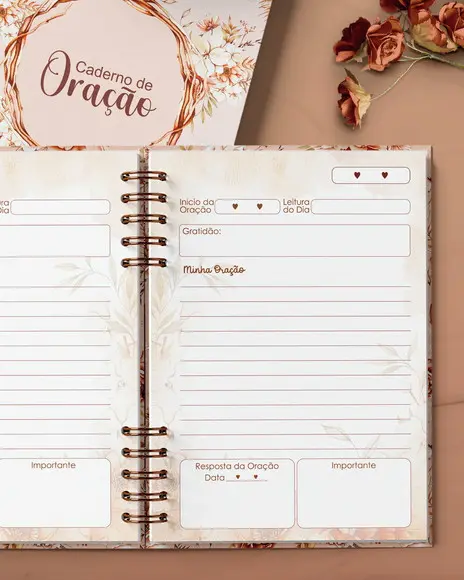Arquivo Caderno Oração Floral Boho