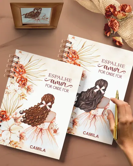 Arquivo Cadernos Coleção Floral Boho