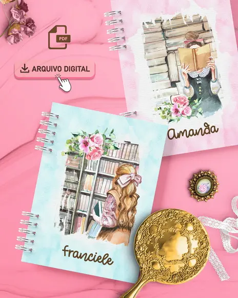 Arquivo Combo 15 Capas Femininas e Miolo Pautado (digital)