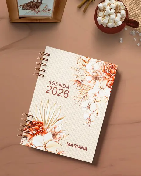 Arquivo Combo 4 Agendas 2026 e Permanente Floral Boho