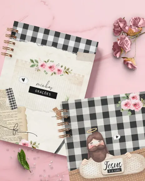 Arquivo Combo Fé com 19 Capas + Miolo Caderno Oração