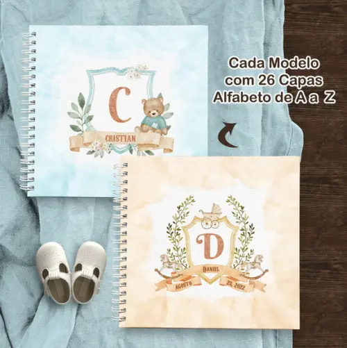 Arquivo Combo Livro do Bebê 20×22 Menino 108 Capas Alfabeto