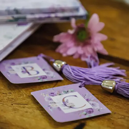 Arquivo Digital 26 Marca Páginas Alfabeto Coleção Violeta