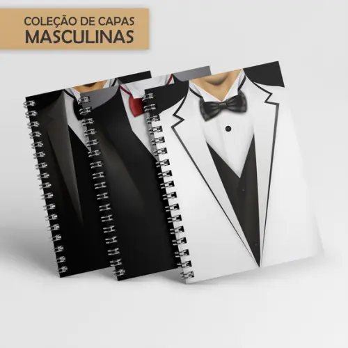 Arquivo Digital Capas Masculinas Ternos Encadernação