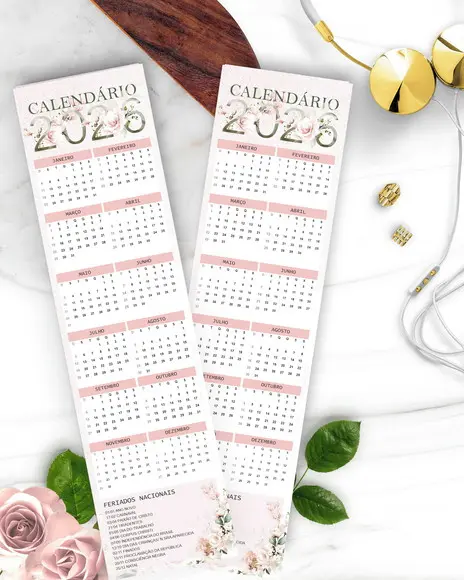 Arquivo Digital Calendarios 2026 A5 e A6 e Marca Páginas