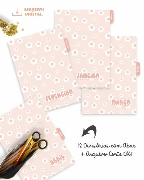 Arquivo Digital Kit Planner da Professora Permanente Retrô