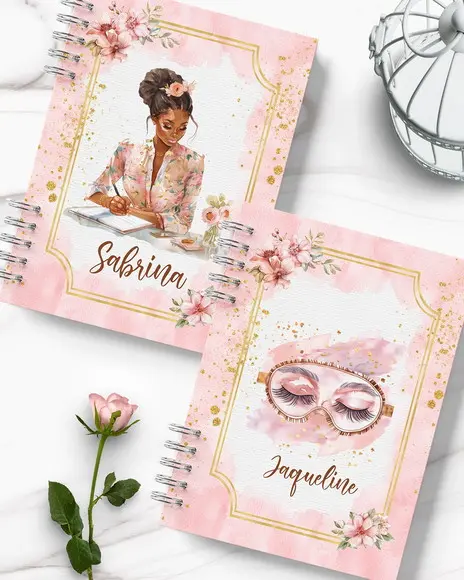 Arquivo Kit 12 Capas e Miolo Pautado Coleção Glamour