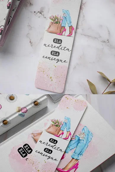 Arquivo Kit 20 Marca Páginas Coleção Fashion Girl
