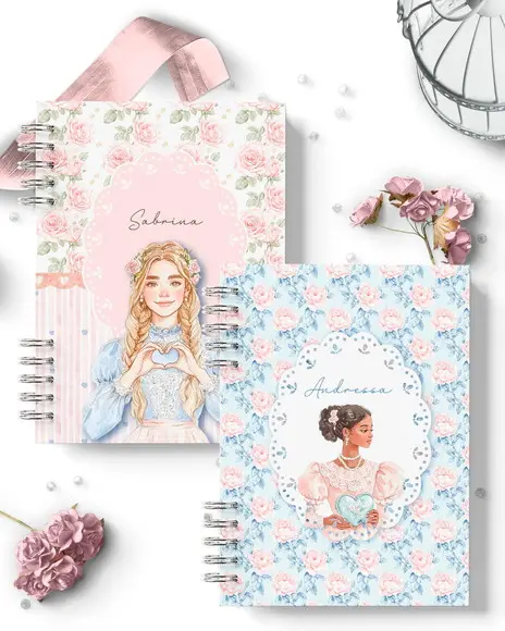 Arquivo Kit 9 Capas e Miolos Pautado Coleção Ternura