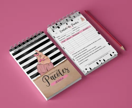 Arquivo Kit Agenda Permanente Manicure e Controle de Pacotes