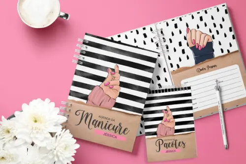 Arquivo Kit Agenda Permanente Manicure e Controle de Pacotes