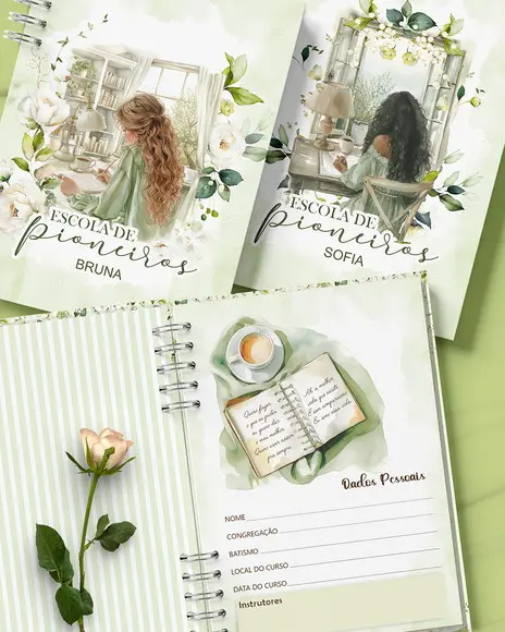 Arquivo Kit Caderno Escola de Pioneiros Jw Feminino
