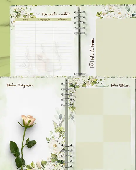 Arquivo Kit Caderno Escola de Pioneiros Jw Feminino