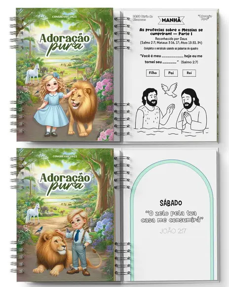 Arquivo Kit Caderno Infantil Congresso Adoração Pura