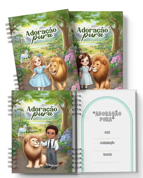 Arquivo Kit Caderno Infantil Congresso Adoração Pura