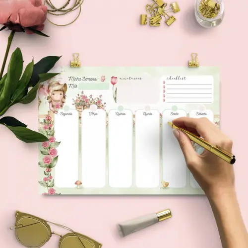 Arquivo Kit Desk Planners Doce Infância