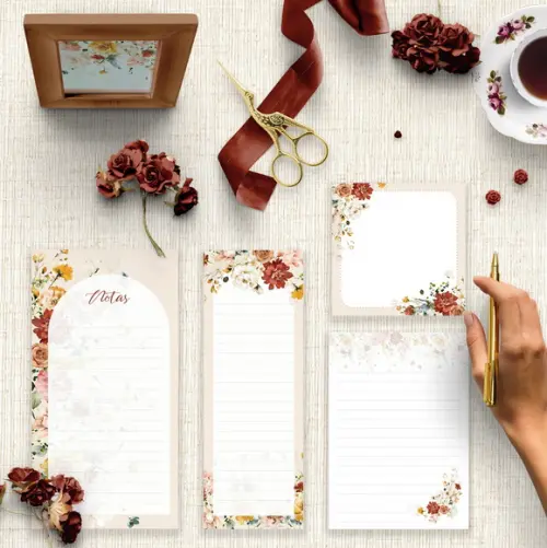 Arquivo Kit Desk Planners e Bloquinhos Coleção Garden
