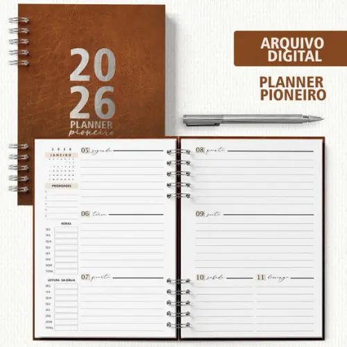 Arquivo Kit Planner Pioneiro Ano Serviço e 2026 Completo