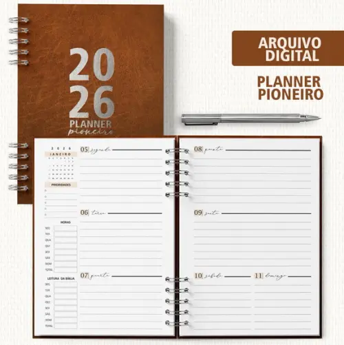 Arquivo Kit Planner Pioneiro Ano de Serviço e 2026 Completo