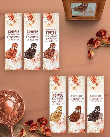 Arquivo Marca Páginas Floral Boho