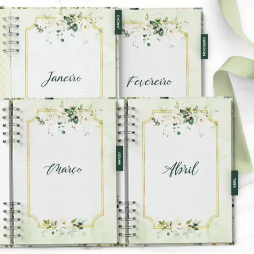 Arquivo Planner 2026 Coleção Rosas Brancas