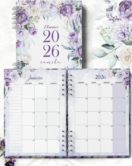 Arquivo Planner 2026 Coleção Violeta
