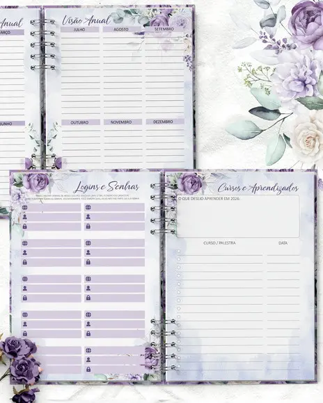 Arquivo Planner 2026 Coleção Violeta