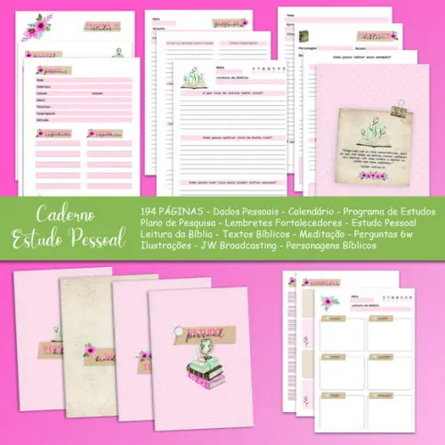 Caderno Estudo Pessoal Jw ( Envio Por Link)